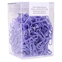 SPINACZE OKRĄGŁE 28MM VICTORY OFFICE PRODUCTS 60286H300-083 PASTELOWE CIEMNOFIOLETOWE METALOWE POWLEKANE W POJEMNIKU PLASTIKOWYM