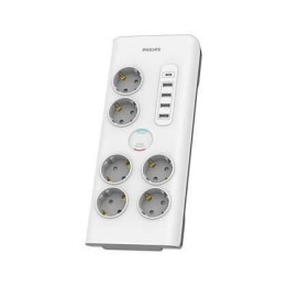 PHILIPS LISTWA ANTYPRZEPIĘCIOWA 6 GNIAZD AC FR 40W, 2 M