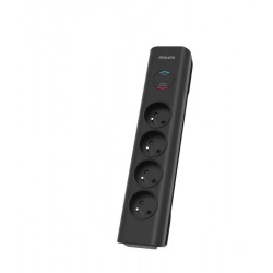 PHILIPS LISTWA ANTYPRZEPIĘCIOWA SPN7040BA/60 4 GNIAZDA AC, 2M CZARNA
