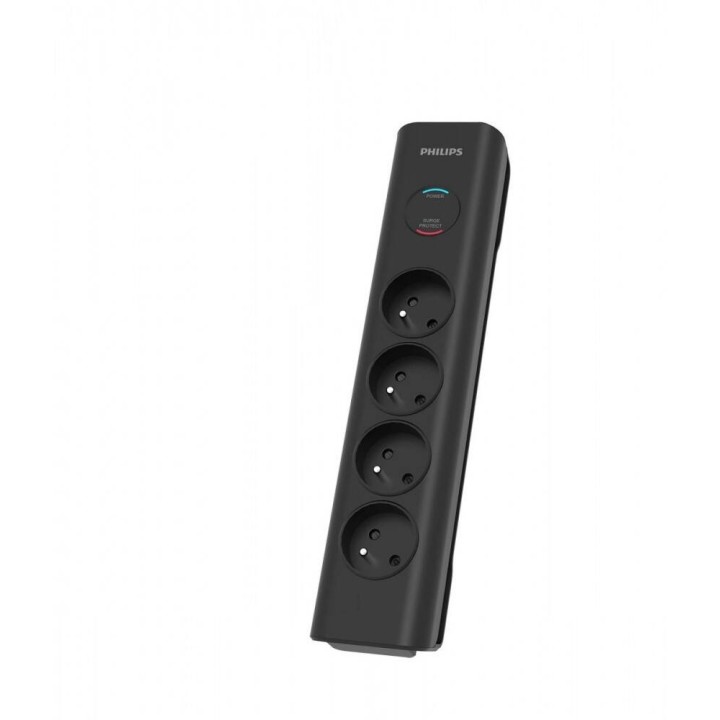 PHILIPS LISTWA ANTYPRZEPIĘCIOWA SPN7040BA/60 4 GNIAZDA AC, 2M CZARNA