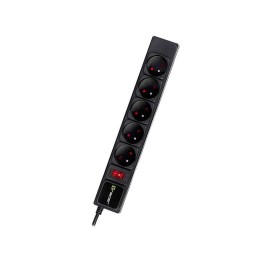 TRACER LISTWA ZASILAJĄCA TRACER POWERGEAR 3 M BLACK 5 GNIAZD