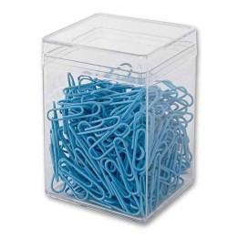 SPINACZE OKRĄGŁE 28MM VICTORY OFFICE PRODUCTS 60286H300-071 PASTELOWE JASNONIEBIESKIE METALOWE POWLEKANE W POJEMNIKU PLASTIKOWYM