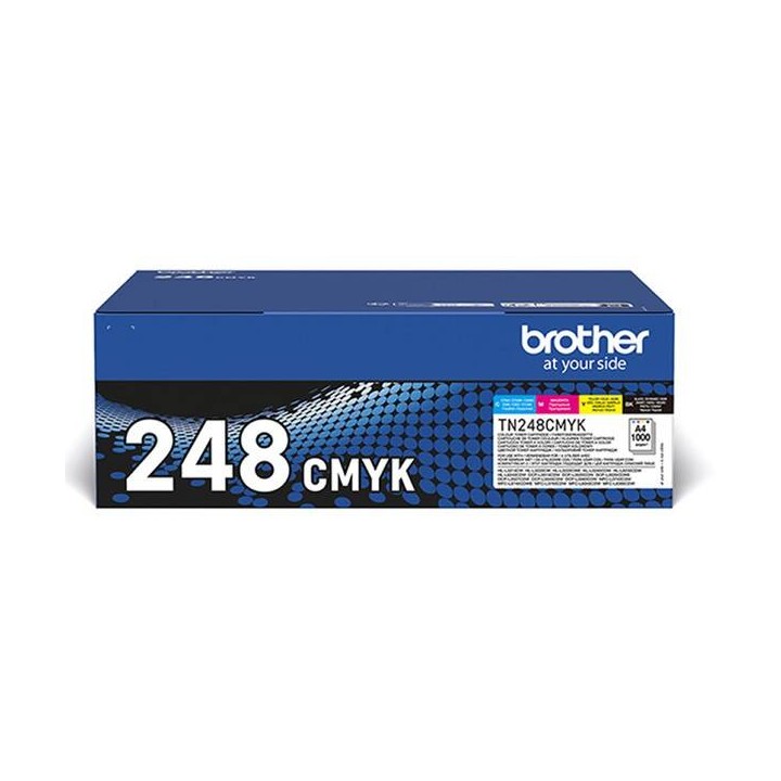 TONER ORYGINALNY BROTHER TN-248VAL, ZESTAW CMYK, 4 X 1000 STRON