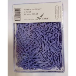 SPINACZE OKRĄGŁE 28MM VICTORY OFFICE PRODUCTS 6028KP800-083 PASTELOWE CIEMNOFIOLETOWE METALOWEPOWLEKANE W POJEMNIKU PLASTIKOWYM 