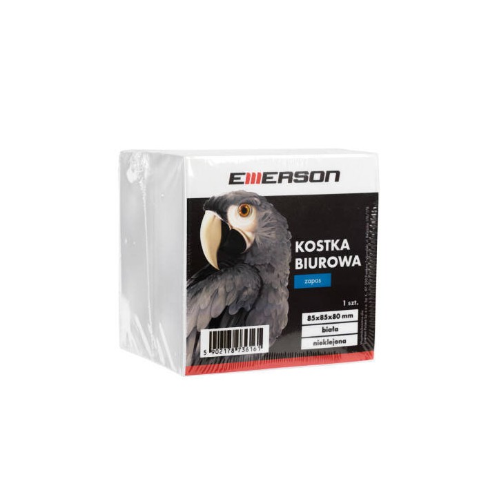 KOSTKA BIUROWA NIEKLEJONA 85X85X80MM EMERSON BIAŁA