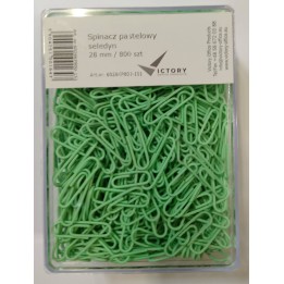 SPINACZE OKRĄGŁE 28MM VICTORY OFFICE PRODUCTS 6028KP800-151 PASTELOWE SELEDYNOWE METALOWEPOWLEKANE W POJEMNIKU PLASTIKOWYM 800SZ