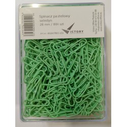 SPINACZE OKRĄGŁE 28MM VICTORY OFFICE PRODUCTS 6028KP800-151 PASTELOWE SELEDYNOWE METALOWEPOWLEKANE W POJEMNIKU PLASTIKOWYM 800SZ
