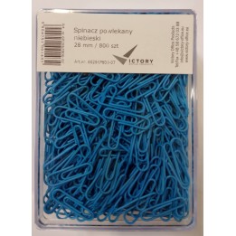 SPINACZE OKRĄGŁE 28MM VICTORY OFFICE PRODUCTS 6028KP800-07 NIEBIESKIE METALOWEPOWLEKANE W POJEMNIKU PLASTIKOWYM 800SZT