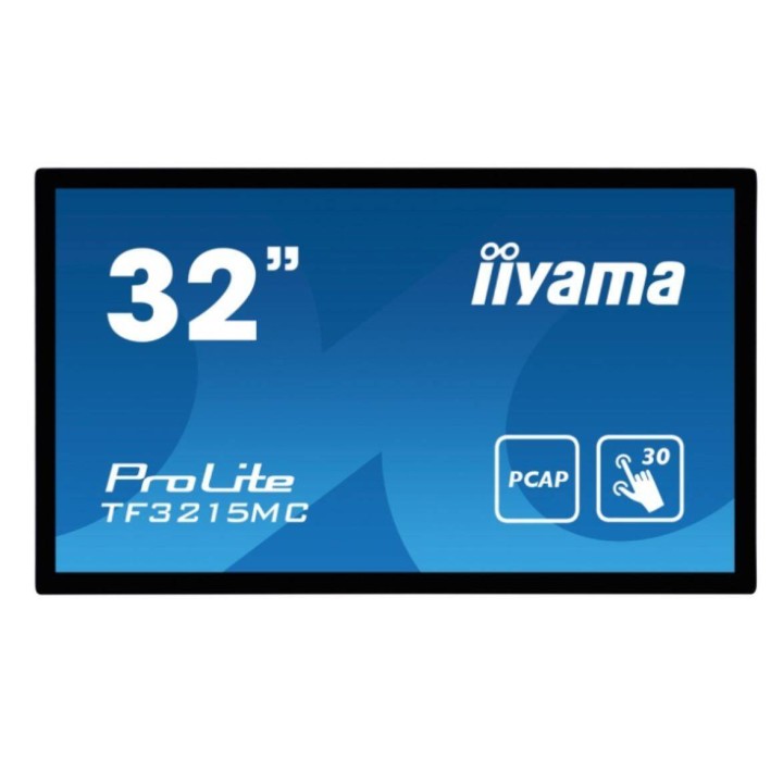 IIYAMA MONITOR DOTYKOWY 32 CALE TF3215MC-B2 POJ.30PKT.VA.VGA.HDMI.DP.500CD/M2.3000:1/8MS.24/7.7H.IP65(FRONT).PION/POZIOM.200X200