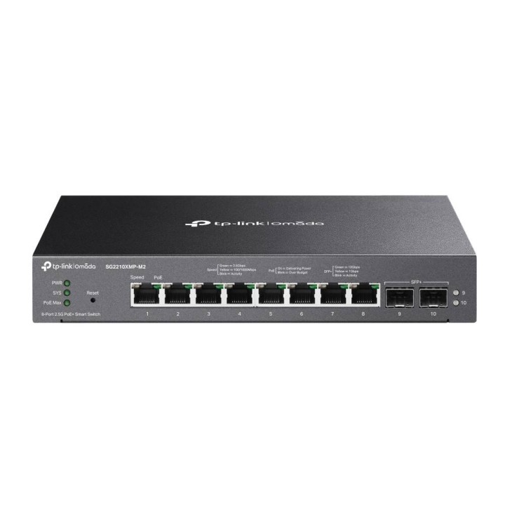 TP-LINK PRZEŁĄCZNIK SG2210XMP-M2 SWITCH 8X2.5GE POE+ 2SFP+