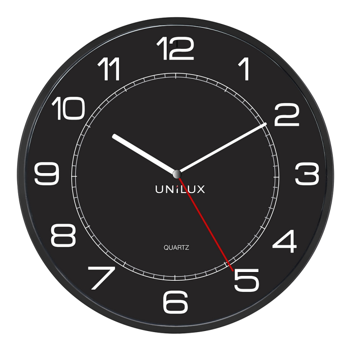 ZEGAR ŚCIENNY 57,5CM UNILUX MEGA 400094568 CZARNY