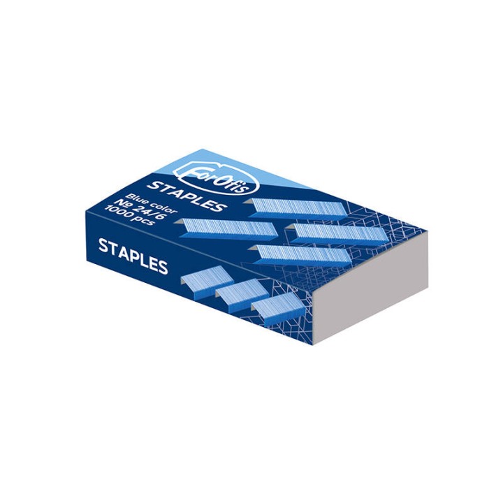 ZSZYWKI KOLOROWE 24/6 FOROFIS 91774 NIEBIESKIE 1000 SZT