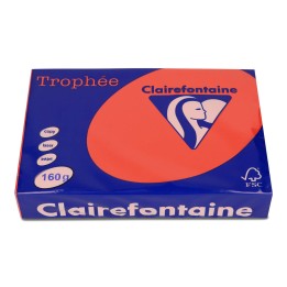 PAPIER KSERO KOLOR A4 TROPHEE 1004PC CZERWIEŃ KORALOWA 160G 250 ARK
