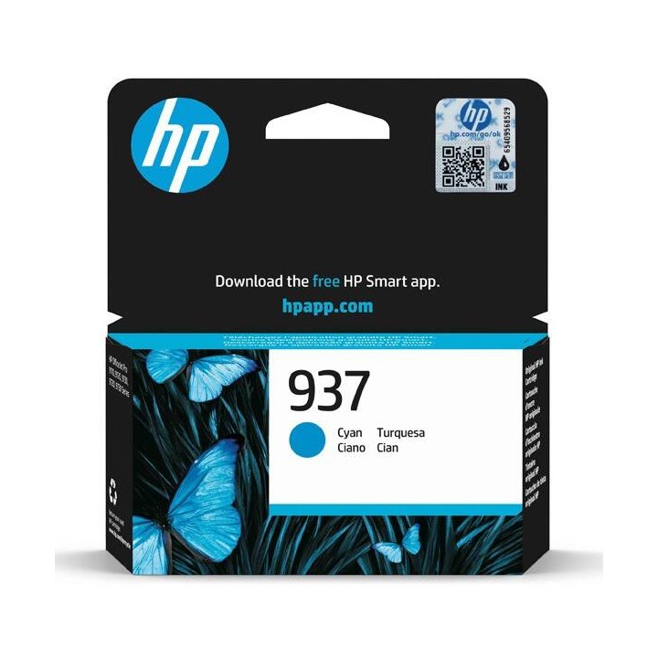 HP ORYGINALNY INK / TUSZ 4S6W2NE, HP 937, CYAN, 800S