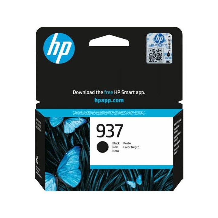 HP ORYGINALNY INK / TUSZ 4S6W5NE, HP 937, BLACK, 1250S