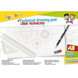 BLOK TECHNICZNY A3 GIMBOO BIAŁY 10KART