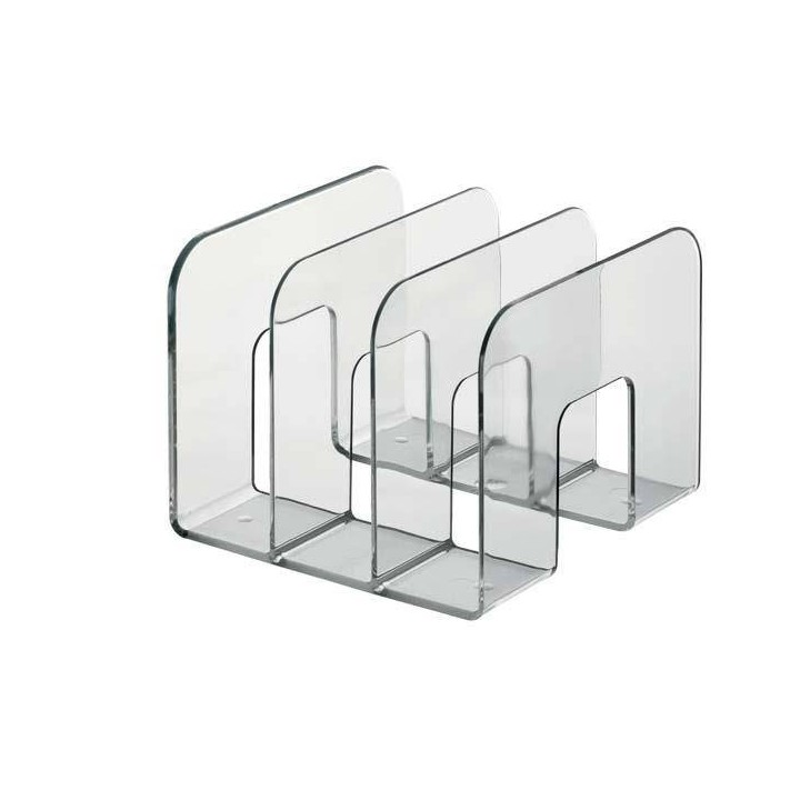 STOJAK NA KATALOGI Z 3 PRZEDZIAŁAMI 215X165X210MM DURABLE TREND 1701395400 PRZEZROCZYSTY