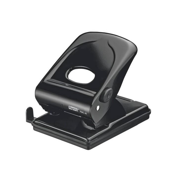 DZIURKACZ RAPID FMC40 CZARNY 40 KARTEK 2 OTW. 80 MM