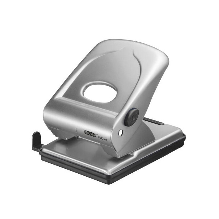 DZIURKACZ RAPID FMC40 SREBRNY 40 KARTEK 2 OTW. 80 MM