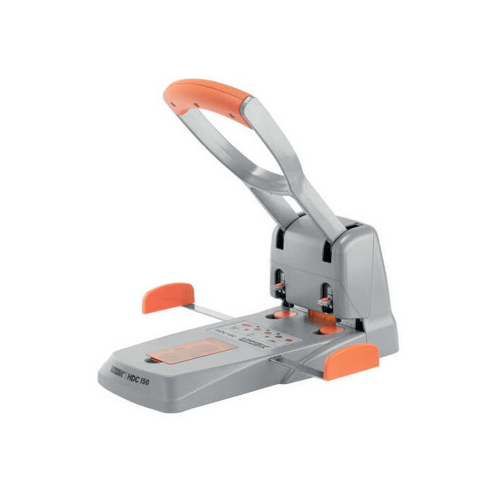 DZIURKACZ RAPID SUPREME HDC150/2 SREBRNY, POMARAŃCZOWY 150 KARTEK 2 OTW. 80 MM