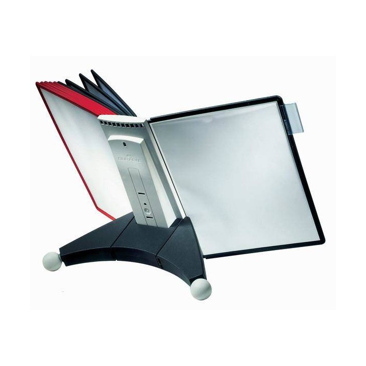 SYSTEM PREZENTACYJNY NA BIURKO / Z 10 PANELAMI A4 DURABLE SHERPA TABLE 563200 CZERWONO-CZARNYMI
