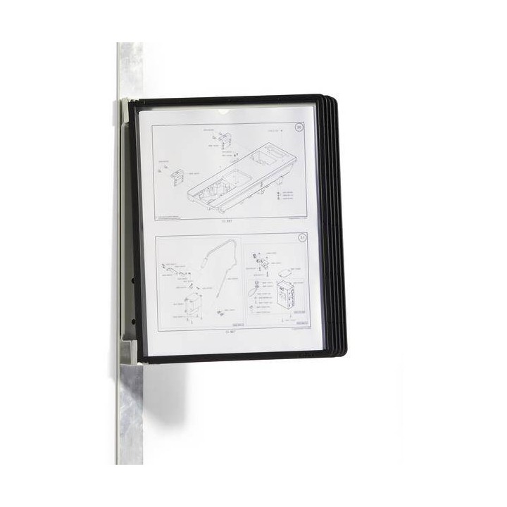 SYSTEM PREZENTACYJNY NAŚCIENNY Z 5 PANELAMI A4 DURABLE VARIO MAGNET WALL 591401 CZARNYMI