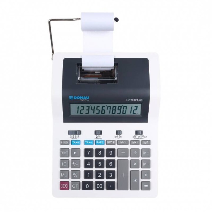 KALKULATOR DRUKUJĄCY 267X202X77MM DONAU TECH BIAŁY SIECIOWE