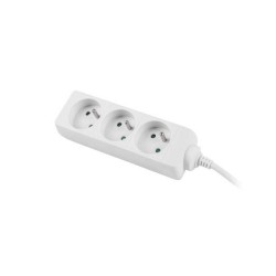 LANBERG LISTWA ZASILAJĄCA 1.5M, BIAŁA, 3 GNIAZDA, KABEL WYKONANY Z PEŁNEJ MIEDZI