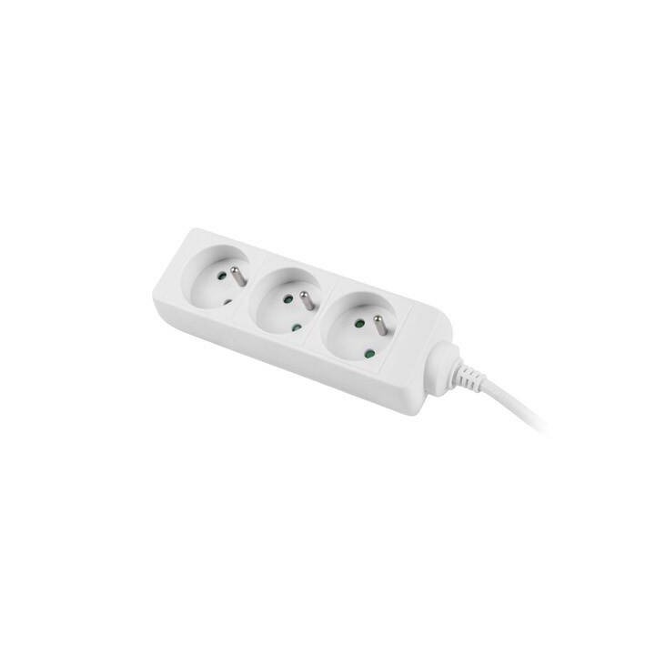 LANBERG LISTWA ZASILAJĄCA 1.5M, BIAŁA, 3 GNIAZDA, KABEL WYKONANY Z PEŁNEJ MIEDZI