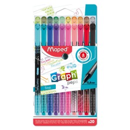 CIENKOPIS MAPED GRAPH PEPS DECO 20 SZT ETUI
