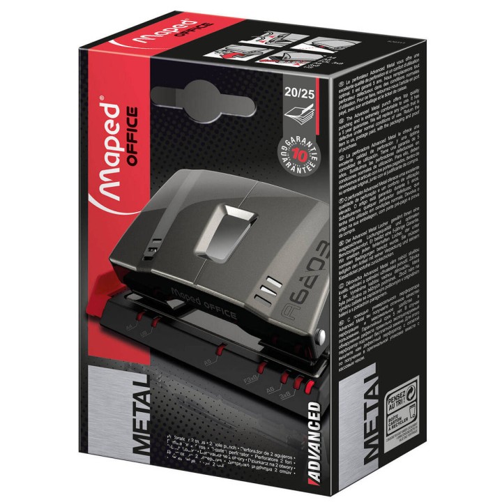 DZIURKACZ MAPED ADVANCED METAL 25 K GRAFITOWY METALICZNY