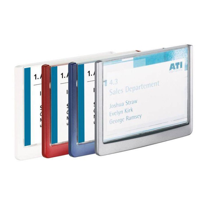 TABLICZKA INFORMACYJNA 149X105.5MM DURABLE CLICK SIGN 486107 GRANATOWA Z WYSOKIEJ JAKOŚCI PLASTIKU