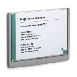 TABLICZKA INFORMACYJNA 210X148.5MM DURABLE CLICK SIGN 486637 GRAFITOWA Z WYSOKIEJ JAKOŚCI PLASTIKU