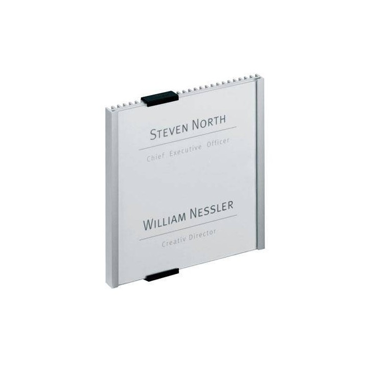 TABLICZKA INFORMACYJNA 149X52.5MM DURABLE INFO SIGN 480023 PRZÓD PRZEZROCZYSTY A PROFILU ALUMINIOWEGO