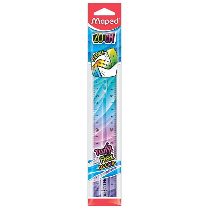 LINIJKA PLASTIKOWA 20CM MAPED TWIST’N FLEX DECOR NIEŁAMLIWA
