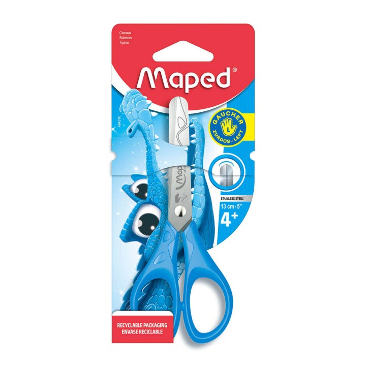 NOŻYCZKI 130MM MAPED ESSENTIALS PULSE SZKOLNE DLA LEWORĘCZNYCH BLISTER KARTONOWY