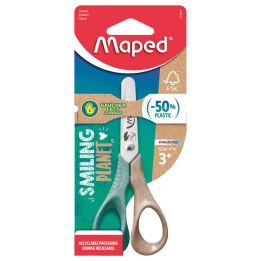 NOŻYCZKI MAPED SZKOLNE VIVO SMILING PLANET 12 CM DLA LEWOR. BLISTER KARTONOWY