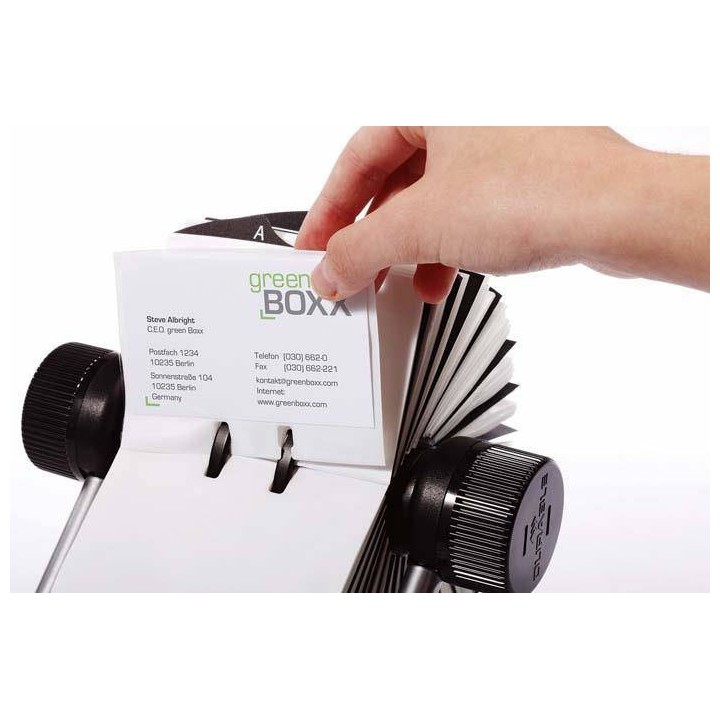 WIZYTOWNIK OBROTOWY Z PRZEKŁADKAMI A-Z DURABLE VISIFIX 248101 CZARNY 400 WIZYTÓWEK