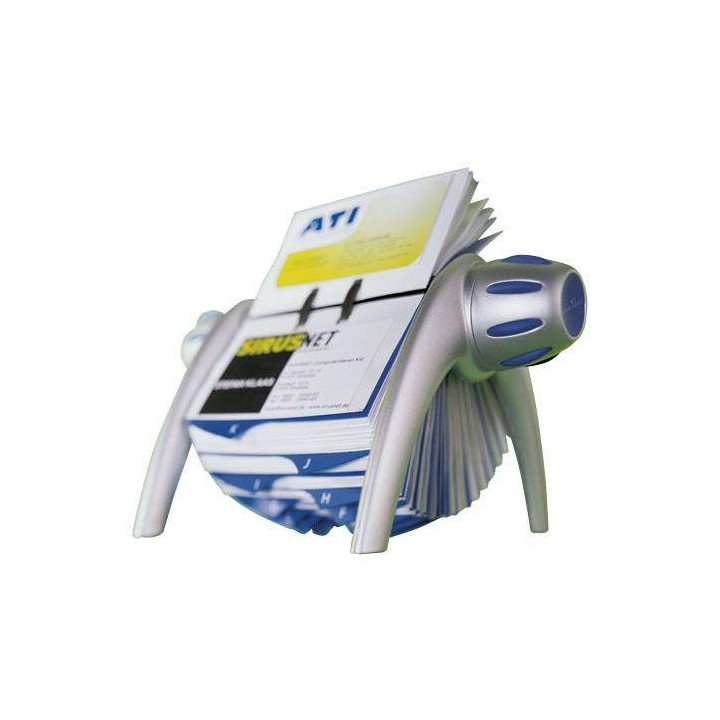 WIZYTOWNIK OBROTOWY Z PRZEKŁADKAMI A-Z DURABLE VISIFIX FLIP 241723 SREBRNY 400 WIZYTÓWEK