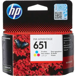 TUSZ ORYGINALNY HP651 C2P11AE CMY 300 STRON