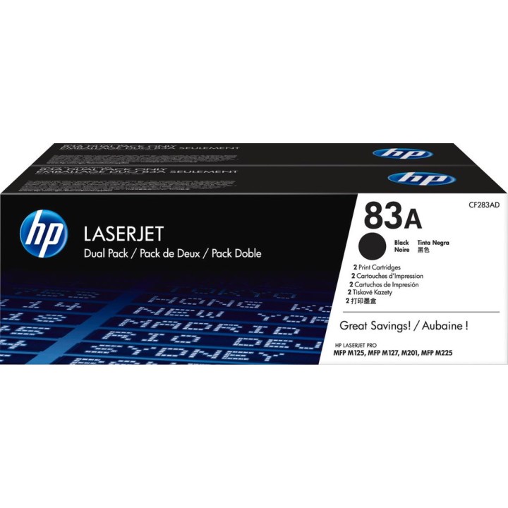 TONER ORYGINALNY HP83A*2 CF283AD CZARNY 2*1500 STRON