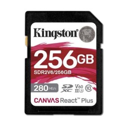 KINGSTON KARTA PAMIĘCI SD 256GB REACT PLUS 280/150/MB/S U3 V60