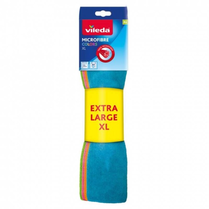 ŚCIERECZKA MIKROFIBRA VILEDA COLORS EXTRA LARGE XL VI173746 4 SZT