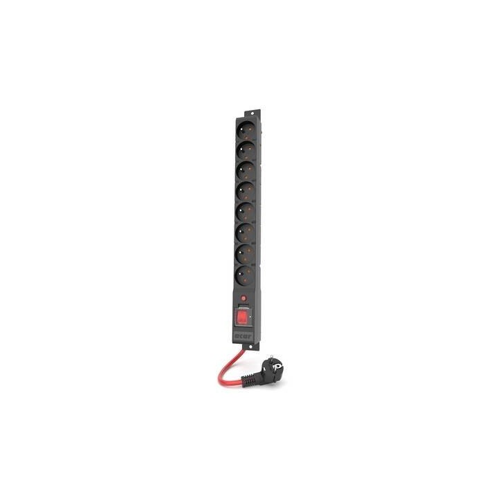ACAR LISTWA ZASILAJĄCA R8 POWER 1.5M 8X 230V PL CZARNA 16A