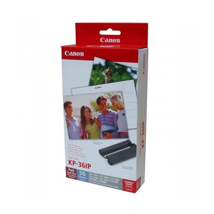 CANON PAPIER DO DRUKARKI TERMOSUB., KP-36IP, TERMOSUBLIMACYJNY PAPIER, Z FOLIĄ TEMROSUBLIMACYJNĄ TYP 7737A001, BIAŁY, CP-220, 33