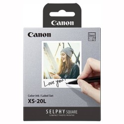 CANON XS-20L PAPIER + INK, XS-20L, FOTO PAPIER, SAMOPRZYLEPNY, 4119C002, BIAŁY, 20 SZT., TERMOSUBLIMACYJNY,CANON SELPHY SQUARE Q