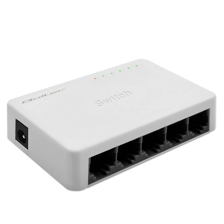 QOLTEC SWITCH PRZEŁĄCZNIK SIECIOWY 5 X PORT RJ45 | 100MBPS | FAST ETHERNET| LAN