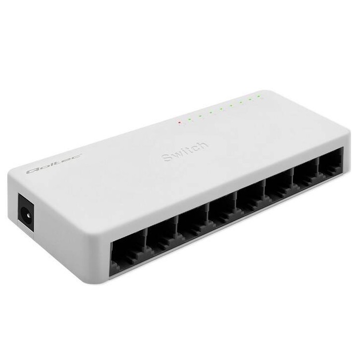 QOLTEC SWITCH PRZEŁĄCZNIK SIECIOWY 8 X PORT RJ45 | 100MBPS | FAST ETHERNET | LAN