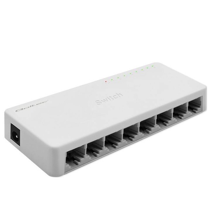 QOLTEC SWITCH PRZEŁĄCZNIK SIECIOWY 8 X PORT RJ45 | 1000MBPS | FAST ETHERNET | LAN