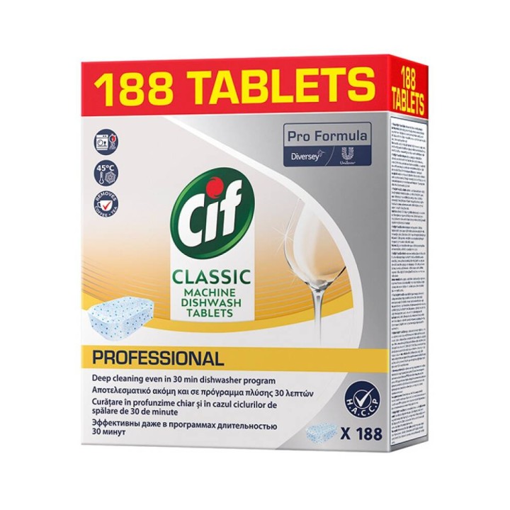 TABLETKI DO ZMYWARKI CLASSIC CIF DIVERSEY 188SZT
